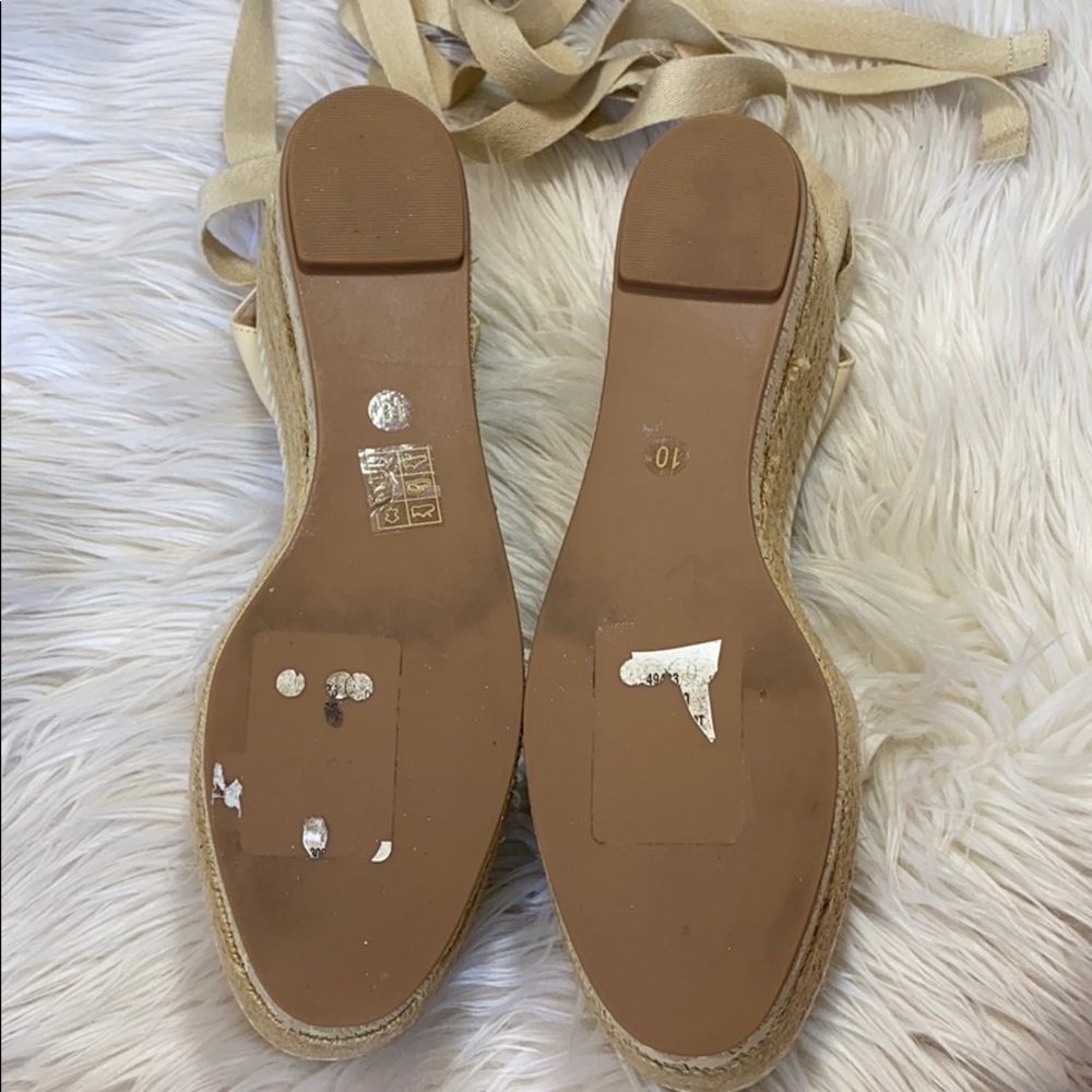 Tory Burch dulce de leche espadrille lace up wedge - Picture 6 of 10